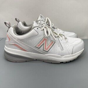New Balance 608v5 Sneakers Shoes Training Walking Gym Leather White Womens 11 D
